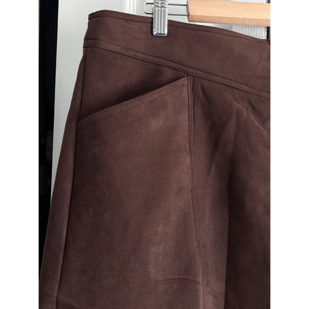 NWT Truth by Republic Faux Suede Mini Skirt XL Chocolate Brown MSRP $58 - Picture 5 of 10